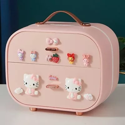 Kawaii Hello Kitty Cartoon Jewellery Box Storage Accessories Anime • $130.24