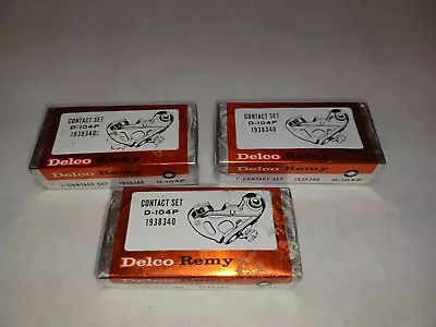 3 Vintage Delco Remy Contact Points Set D-104P 1938340 Sealed NOS • $25