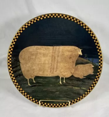  Woolgathering Sheep  Display Plate By Warren Kimble Lenox Numbered A3703 1994 • $28