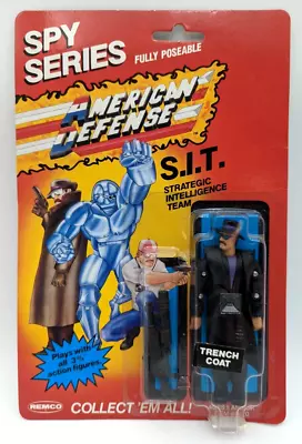 Vintage 1989 Remco American Defense Spy Series SIT Trench Coat Figure NEW MOC • $450