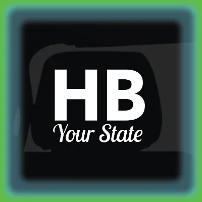 Holler Boys HB + Your State Vinyl Decal - Truck Or Car Sticker - Creeksquad! • $9.49