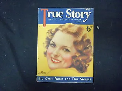 1934 March True Story Magazine - Dorothy Short Cover - St 4243 • $45