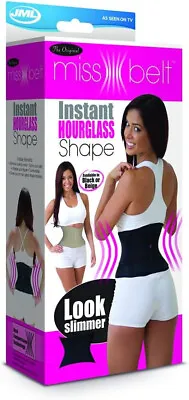 Jml Miss Belt Ladies Shapewear Slimming Waist Cincher/trainer Black S/m • £6.50