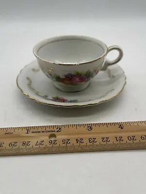 SGK China Floral Tea Cup & Saucer Set - Made In Occupied Japan • $19.95