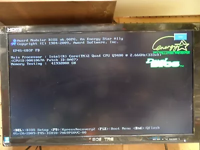 GA-EP45-UD3P Motherboard With Q9400 Core2 Quad CPU And 4GB With I/O • $86.30