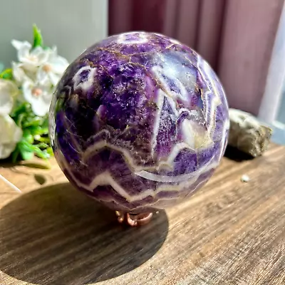 1935g Natural Dream Amethyst Quartz Crystal Sphere Ball Display Healing • $116