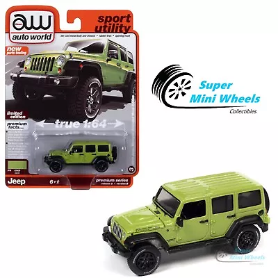 Auto World 1:64 - 2013 Jeep Wrangler Unlimited Moab Edition (Gecko Green) • $7.99