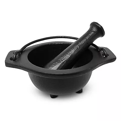 Cast Iron Cauldron Mortar And Pestle Set • $25.19