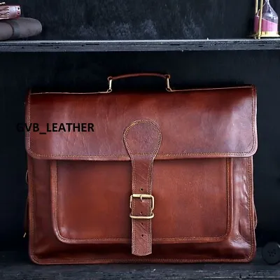 18  Men's Typical Qulaity Vintage Bag Satchel Leather Laptop Messenger Shoulder • $65.31