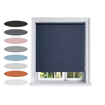 Lister Cartwright Blackout Plain Roller Blinds Easy Fit Child Safety Included • £22.99