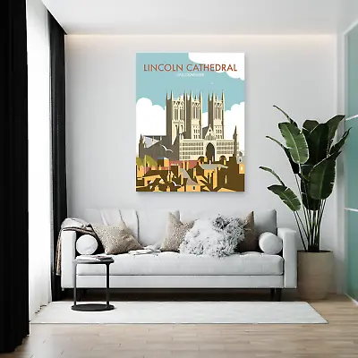 Lincoln Cathedral Art Print By Dave Thompson - In Multiple Sizes A4/A3/A2/A1 • £55