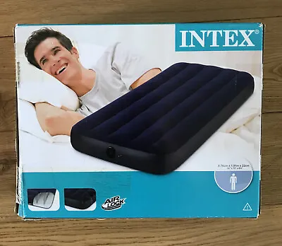 Intex Classic Downy Inflatable Camping Guest Air Bed Size 30” X 75” X 8 3/4 “ • £14.45