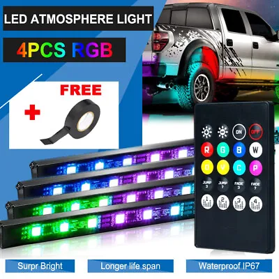 4Pcs Multicolor LED Neon Glow Strip Under Car Light Tube Underbody Kit For Buick • $35.96