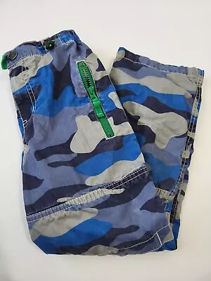 Boys Mini Boden Lined Skater Techno Pants Size 8 Blue Camo • $20