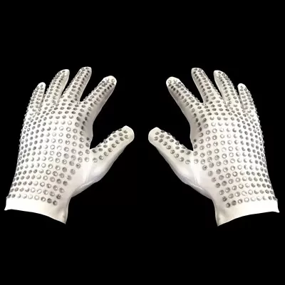 Michael Jackson Billie Jean Crystal Glove Left/Right Hand Unsex Cosplay Gloves • $40.46