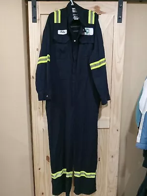 Bulwark FR Coveralls Mens Size 52 Lg Blue Hi-Visibility Stripes Flame Resistant • $39.95