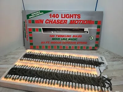 Vtg Christmas 140 Lights In Chaser Motion Magic Speed Control White NOS VIDEO • $69.99