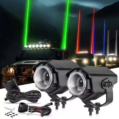 Pair Laser LED Whip Lights Pods Overlanding Offroad Marine Boat UTV Sky Tracer • $248