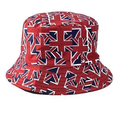 2024 Olympics 10 Canvas Cotton Union Jack Bucket Hats New Festivals Women Men D • £24