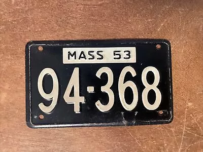 1953 Massachusetts Wheaties Mini Bicycle License Plate 4” X 2” • $9.99