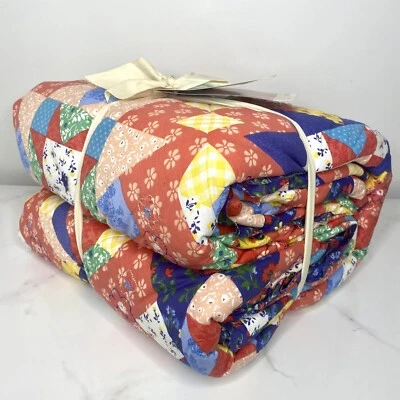 £48.65 • Buy The Pioneer Woman Orange Starlight Patchwork KING Size Bed Quilt Comforter -NWT