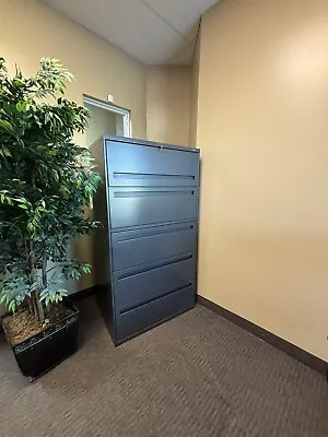 Wide Metal 4 Drawer Lateral File Cabinet Black/ Gray • $150