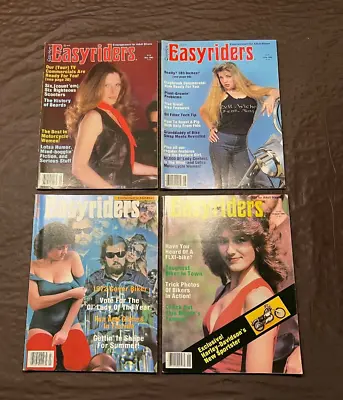 Vintage EASYRIDERS Magazine Lot Of 4 Easyriders Mags With Centerfolds 1982 • $20