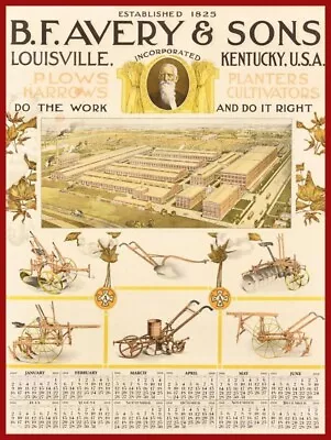 B.F. Avery Implements Of Louisville KY NEW METAL SIGN: 12x16  & Free Shipping • $33.88