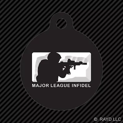 Major League Infidel Keychain Round With Tab Dog Engraved Many Colors • $9.96