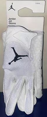 New Nike Jordan Jet 7.0 Football Receiver Gloves White Black Men's Size Large • $39.99