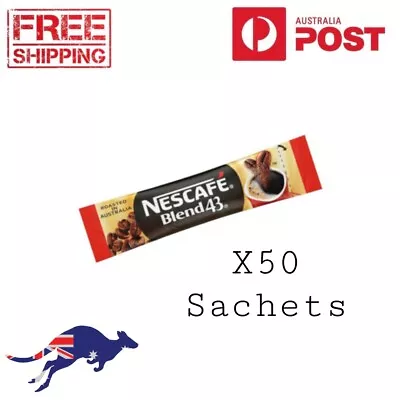 🔥  Nescafe  Blend 43 Coffee Sachets. 50 X 1.7g. Au Located. Postage Inc. • $160.95