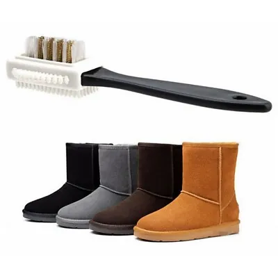 $7.89 • Buy 3 Side Cleaning Brush Kit For Suede Leather Nubuck Shoes Boot Cleaner Stain Dust