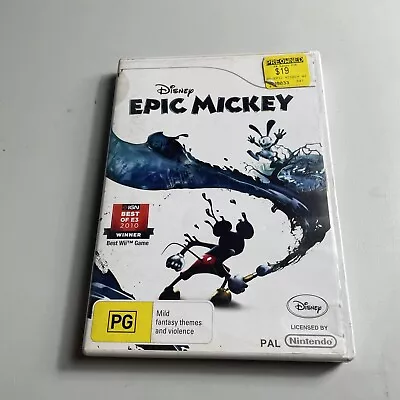 Epic Mickey Nintendo Wii Game Pal Complete With Manual Vgc Free Postage • $9.90