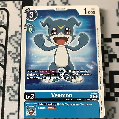 Veemon P-117 (NYCC 2023 Demo Deck) M/NM Digimon Card Game • $4.99