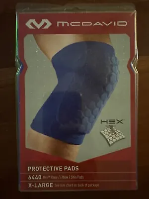 Mcdavid 6440 HEX Protective Knee / Elbow / Shin Pads Size XL Royal Blue-pair • $15