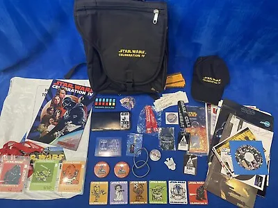 $99.99 • Buy Star Wars Celebration IV 2007 Exclusive Badges Program Hat Buttons Patch &Bag