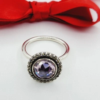 $59 • Buy Authentic Pandora Brilliant Legacy Pink & Clear CZ Ring #190904PCZ - Size 56 🌻