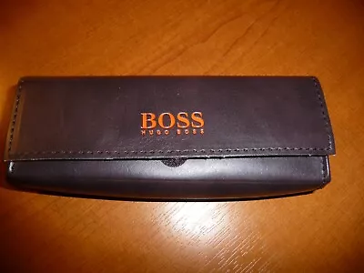 Hugo Boss Branded Stylish Brown Hard Glasses Or Sunglasses Case - Lovely • £3.50