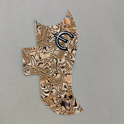 Guitar Parts For US Epihone G400 Pro Guitar Pickguard & E LogoBrown Pearl Shell • $10.49