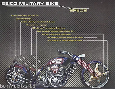 Us Armed Forces Edition  Geico Military Bike  By Paul Jr Designs Handout • $2