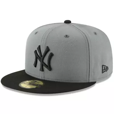 MLB New York Yankees NY 59FIFTY 5950 Men's Fitted New Era Hat Cap 2 Tone Gray  • $37.99