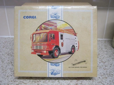 £9.99 • Buy Corgi 1:50 Scale Aec Pump Escape Fire Engine, Nottingham Livery. Mint And Boxed.