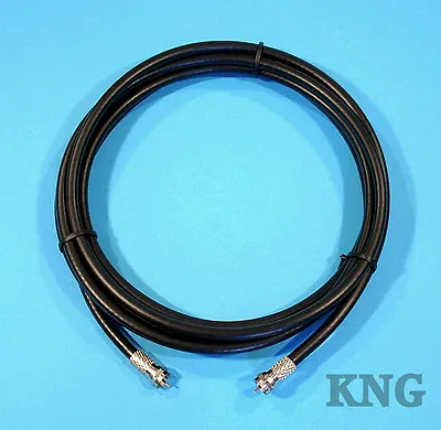 Custom Satellite Cable Coaxial Coax Lead F Plug + Extension 2m/3m/4m/5m/6m/7m/8m • £5.19