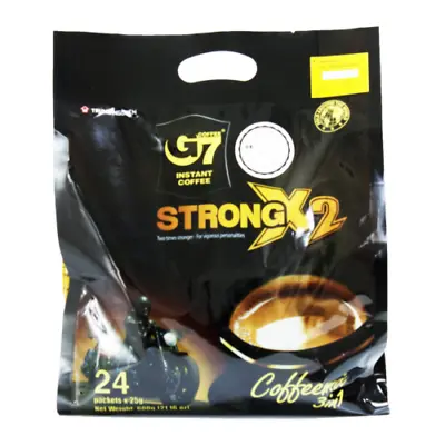 G7 Strong X 2 Double Strenght 3-In-1 Instant Coffee 24 Sticks X 25g~Exp 11/2024 • $14.75