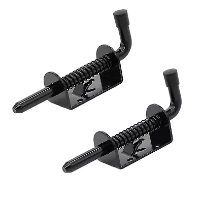 Spring Loaded Latch Bolt Heavy Duty Pin Door Lock 1/2  Pin Shed 2 Black NEW • $14.22