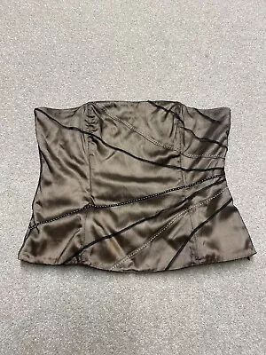 Coast Strapless Top Size UK 12 Bronze Women's • £9.99