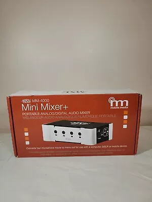 MXL MM-4000 Mini Mixer+ - Portable Analog/Digital Mixer - Four Inputs/Mono Out • $59.99