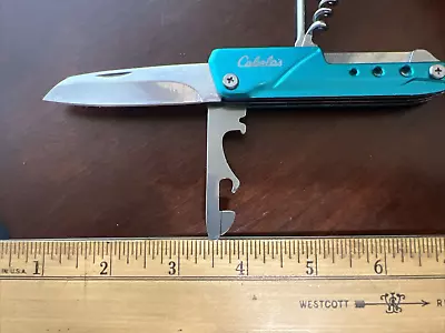 Cabela's Blue Pocket Knife Multi Tool • $6.95