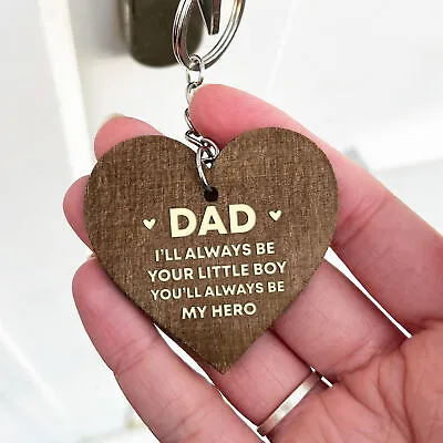 Fathers Day Gift Dad Gift From Son Keyring Daddys Little Boy Gift Dad Birthday • £3.49