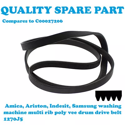 SAMSUNG Washing Machine Drive Belt 1270J5 Eq. C00027206 • £8.85